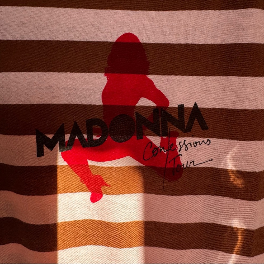 Y2K Madonna Confessions Tour Stripped Short Sleeve Concert Tee - Picture 3 of 7
